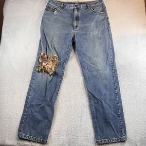 Guide Gear Jeans Men's 38x29 Flannel Lined Straight Leg Dark Wash